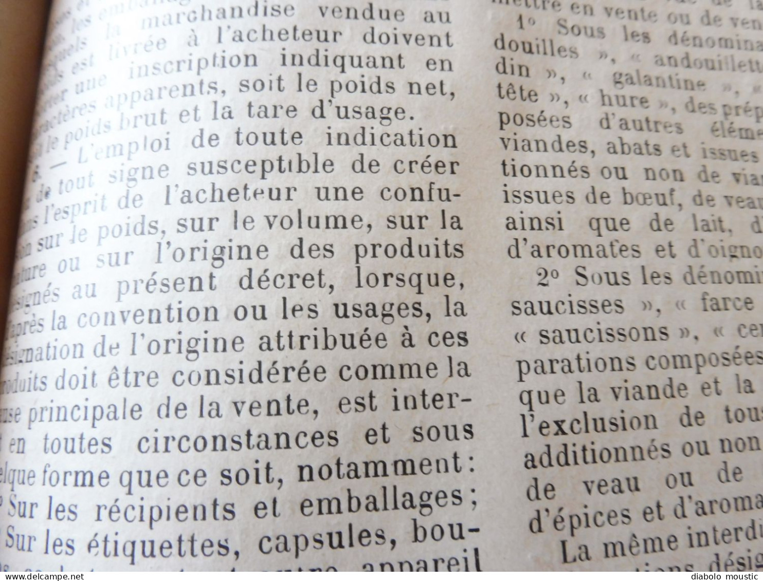 1912  RECUEIL des LOIS ,dont aussi sur les répression des fraudes  ; Etc