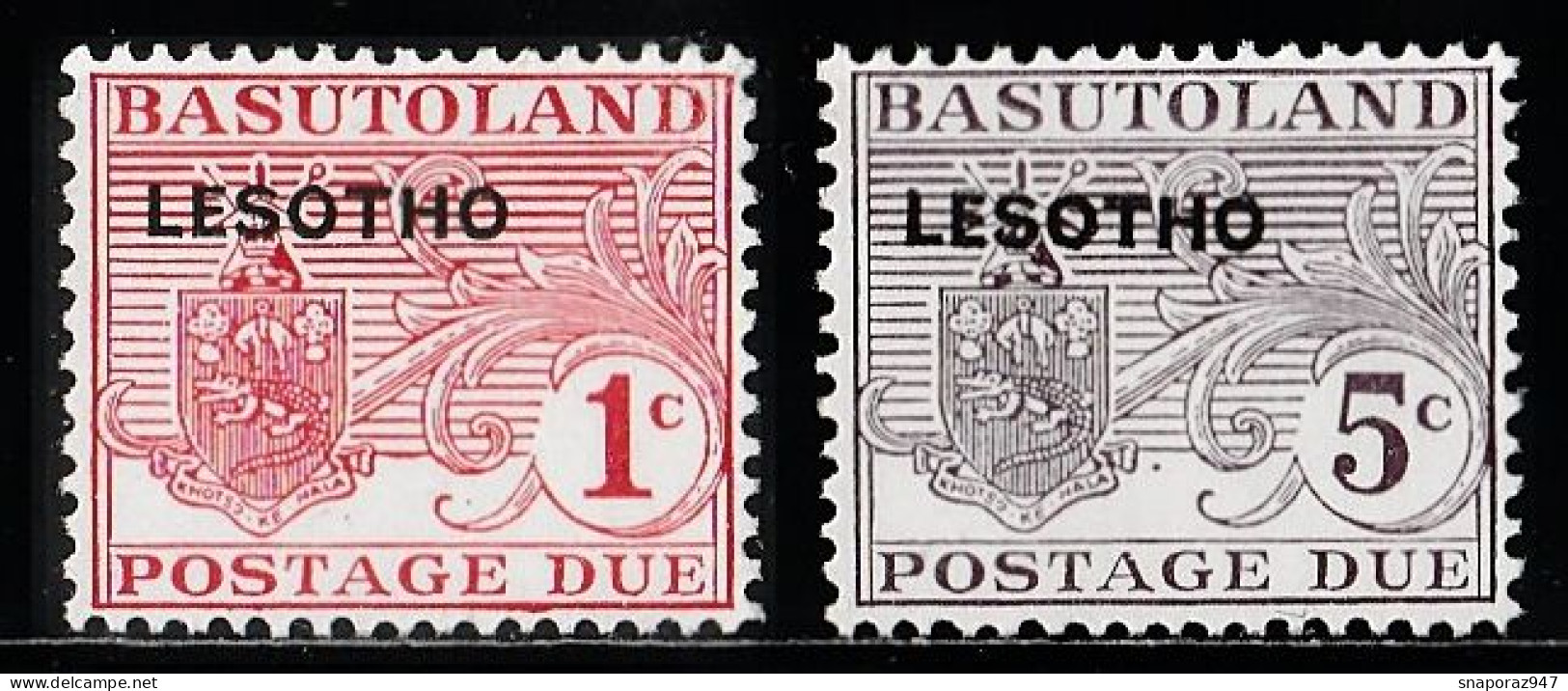 1966 Lesotho Timbre Taxe Set MNH** Ta4 - Lesotho (1966-...)