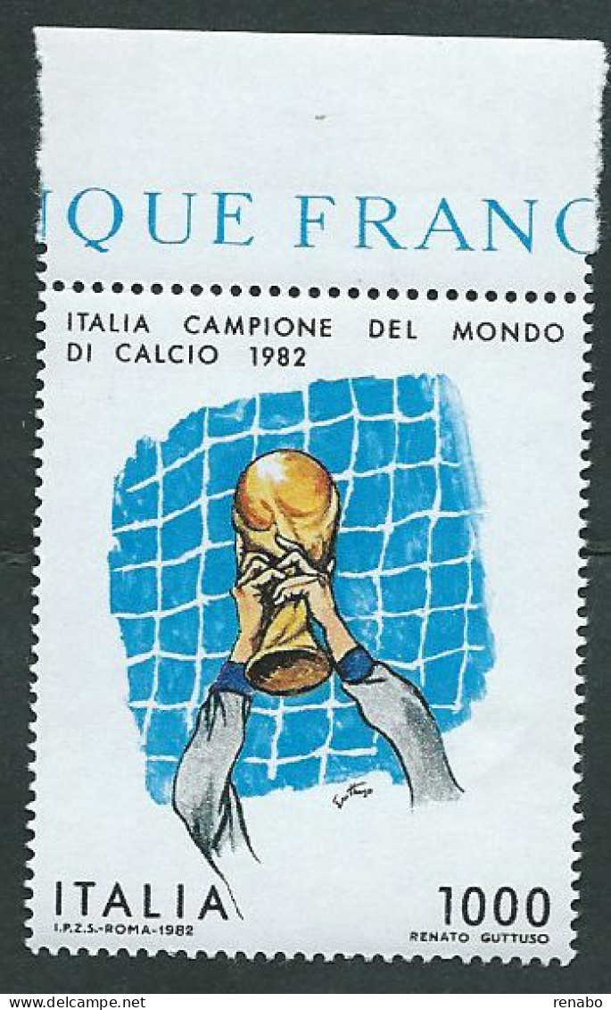 Italia, Italy, Italie, Italien 1982; Italia Campione Del Mondo Di Calcio Nel 1982. Francobollo Di Bordo. Nuovo - 1982 – Espagne