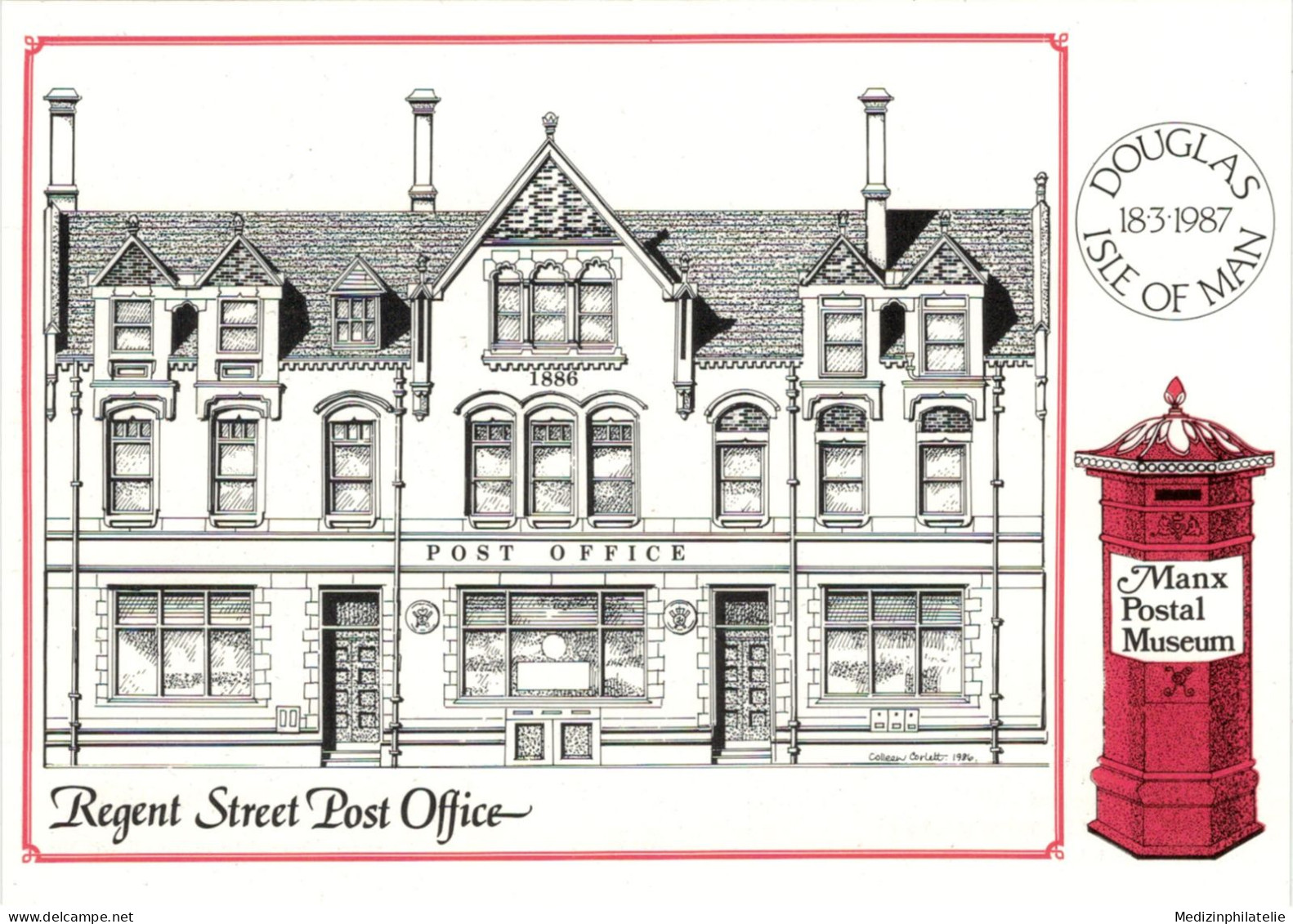 Douglas - Isle Of Man 1987 Briefkasten Postamt - Post