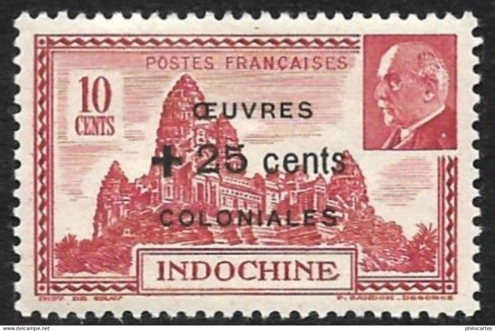 INDOCHINE 1944 -  YT  295   - Pétain  - NEUF * - Unused Stamps