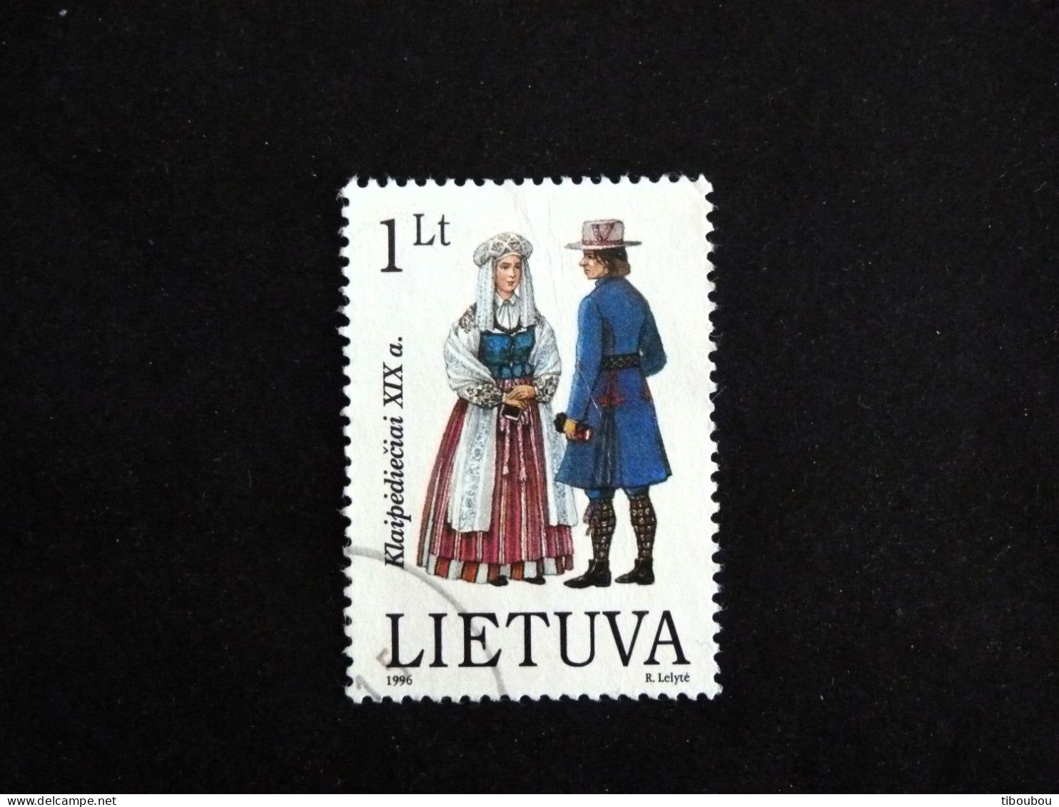 LITUANIE LIETUVA YT 537 OBLITERE - COSTUMES TRADITIONNELS DE KLAIPEDA MEMEL - Lituania