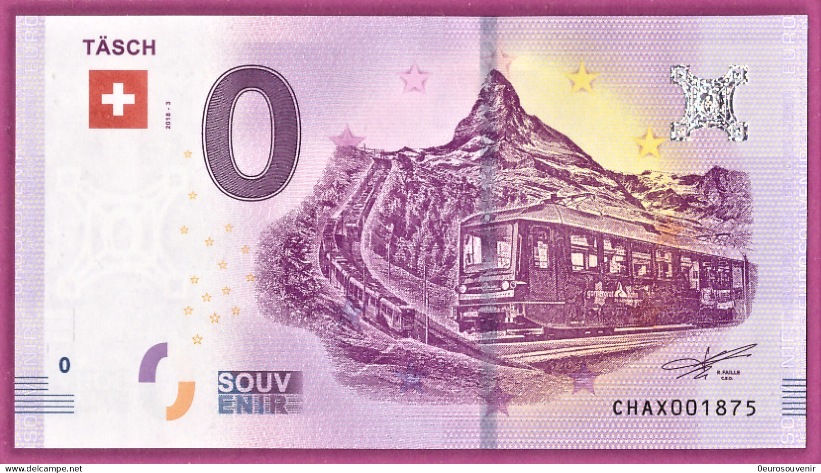 0-Euro CHAX 2018-3 TÄSCH BERGBAHN TRIEBZUG S-7e - Prove Private