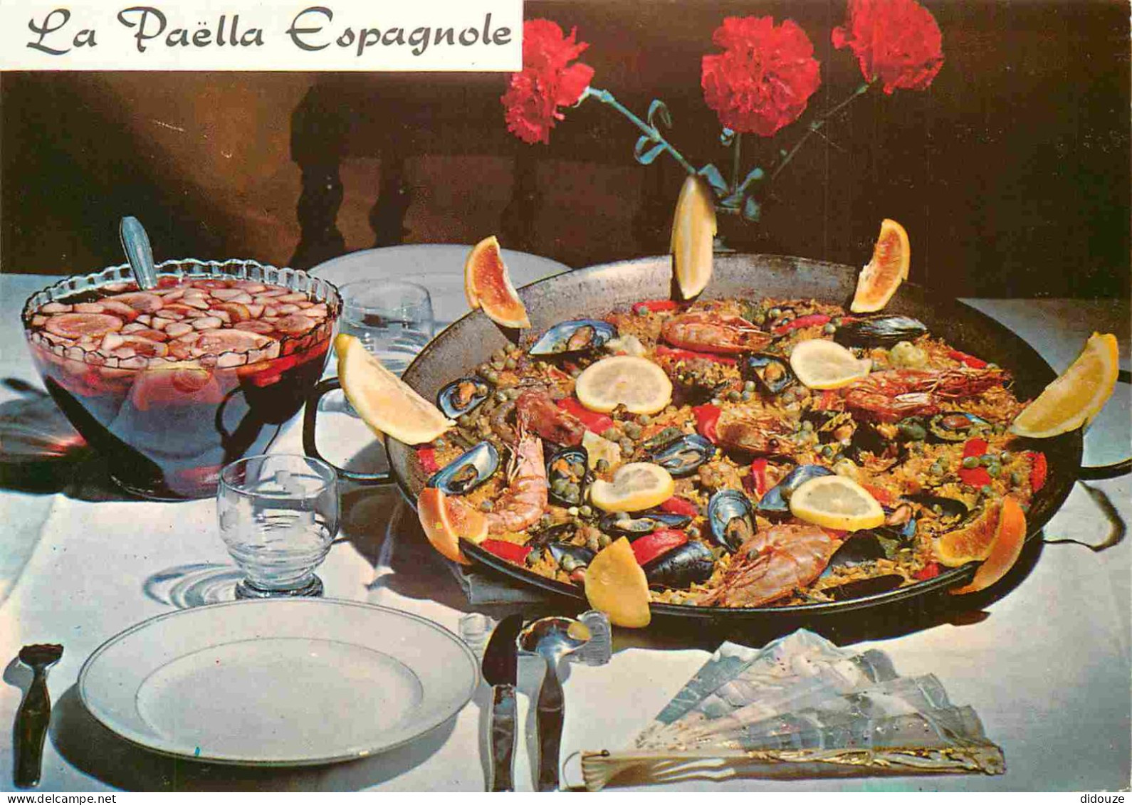 Recettes De Cuisine - Paella Espagnole - Gastronomie - CPM - Voir Scans Recto-Verso - Recettes (cuisine)