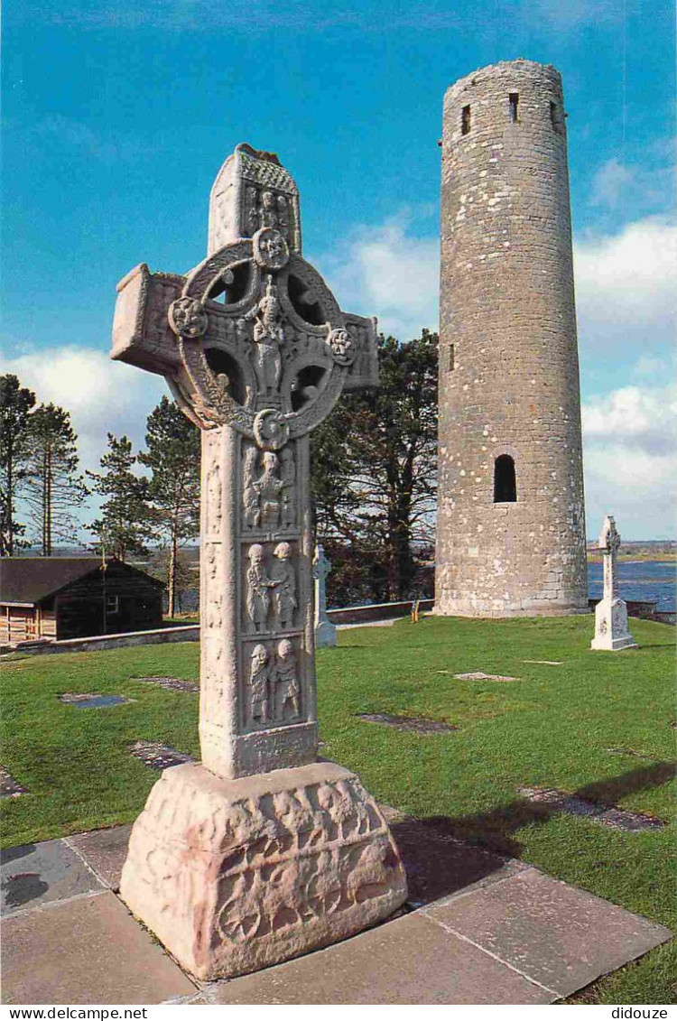 Irlande - Offaly - Clonmacnoise - High Cross And Round Tower - CPM - Carte Neuve - Voir Scans Recto-Verso - Offaly