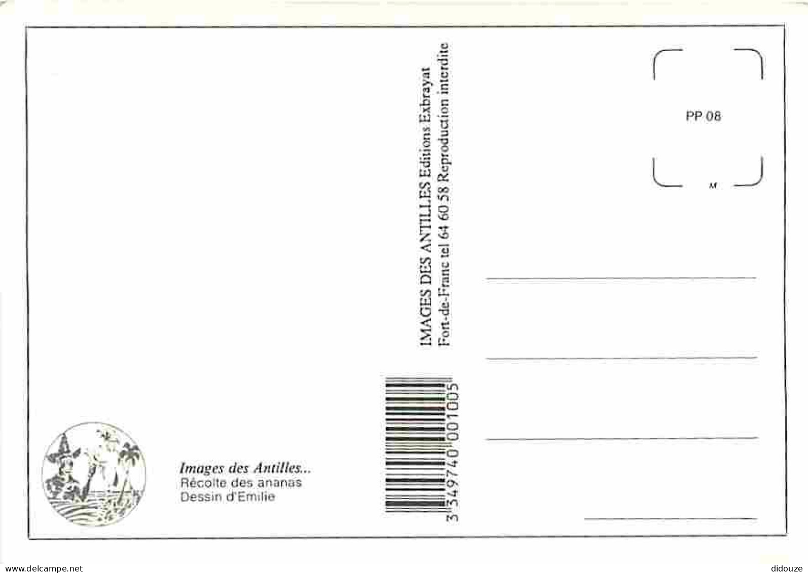 Antilles - Récolte Des Ananas - Dessin D'Emilie - Carte Neuve - CPM - Voir Scans Recto-Verso - Andere & Zonder Classificatie