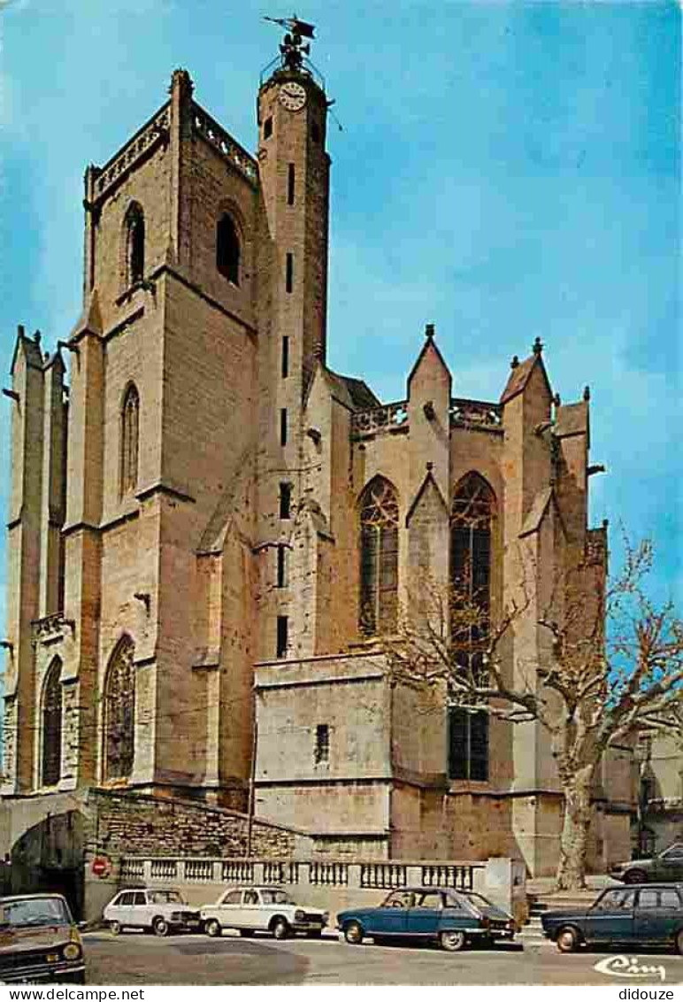 34 - Capestang - La Collégiale Saint Etienne - Automobiles - CPM - Voir Scans Recto-Verso - Capestang