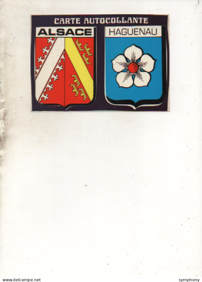 67. CP - HAGUENAU - Blason Adhésif - Carte Autocollante - Alsace -  1987 - - Haguenau