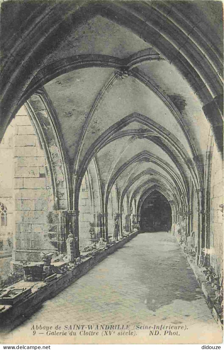 76 - Saint Wandrille - Abbaye De Saint Wandrille - Galerie Du Cloitre - CPA - Voir Scans Recto-Verso - Saint-Wandrille-Rançon