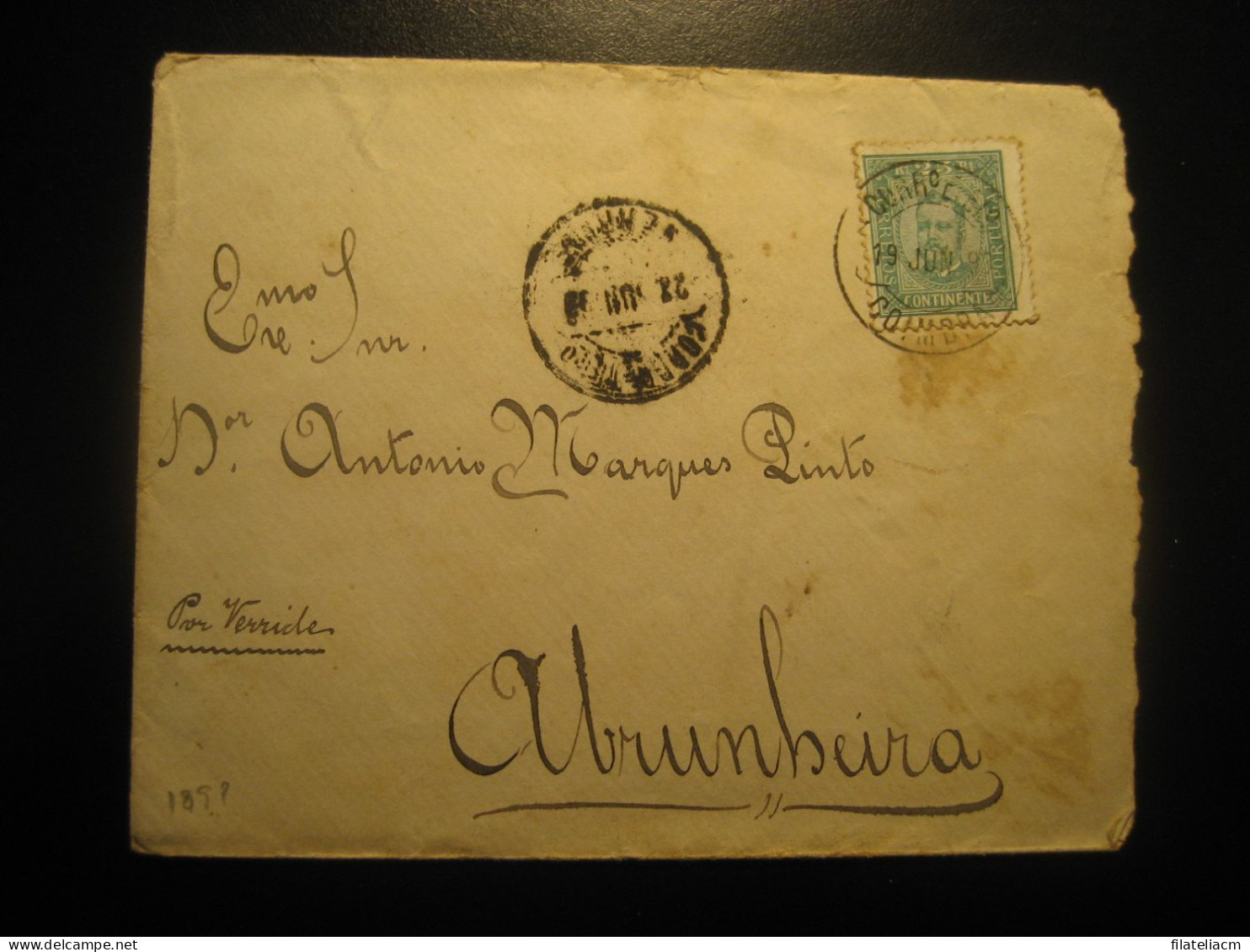 COIMBRA 1893 ? To Abrunheira Cancel Cover PORTUGAL - Covers & Documents