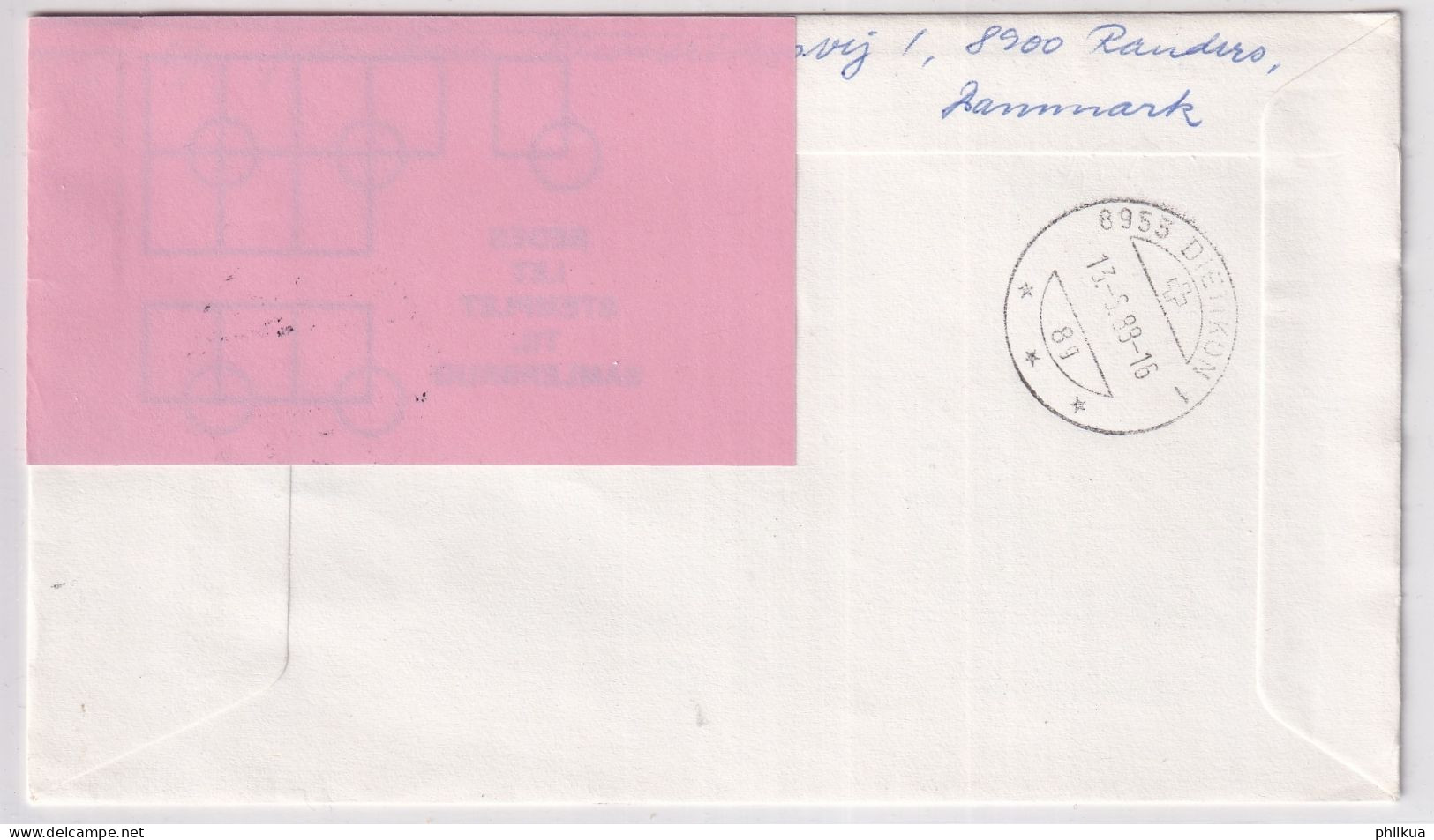 MiNr. 918 Dänemark 1988, 10. März. Nothilfe Der Dänischen Landeskirche Auf Brief Virum - Schweiz - Brieven En Documenten