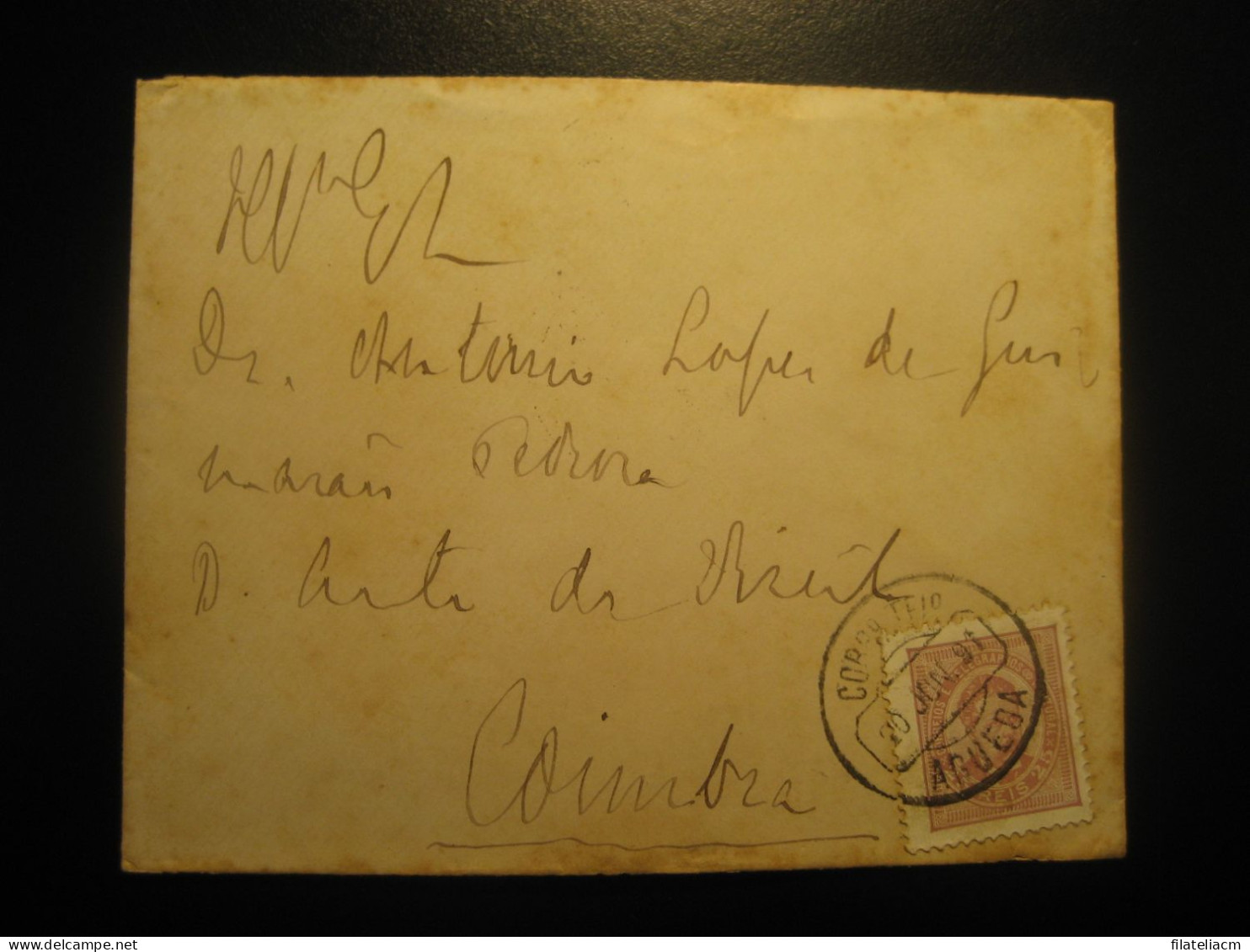 AGUEDA 1891 To Coimbra Cancel Cover PORTUGAL - Brieven En Documenten