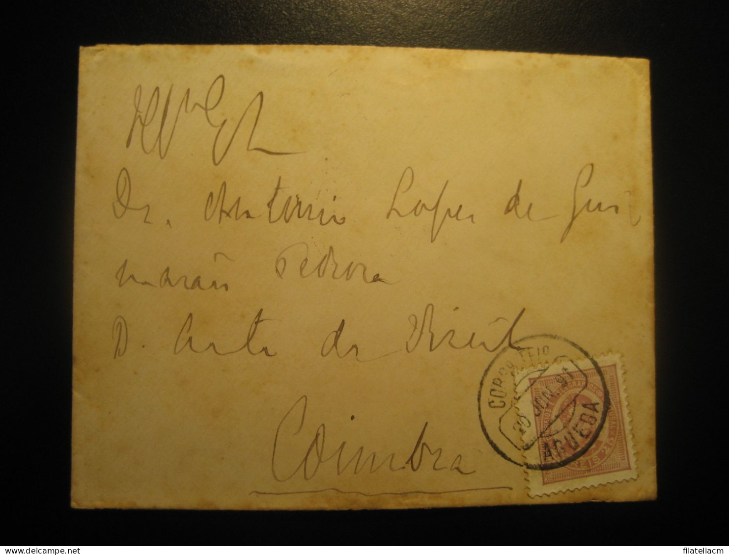 AGUEDA 1891 To Coimbra Cancel Cover PORTUGAL - Storia Postale