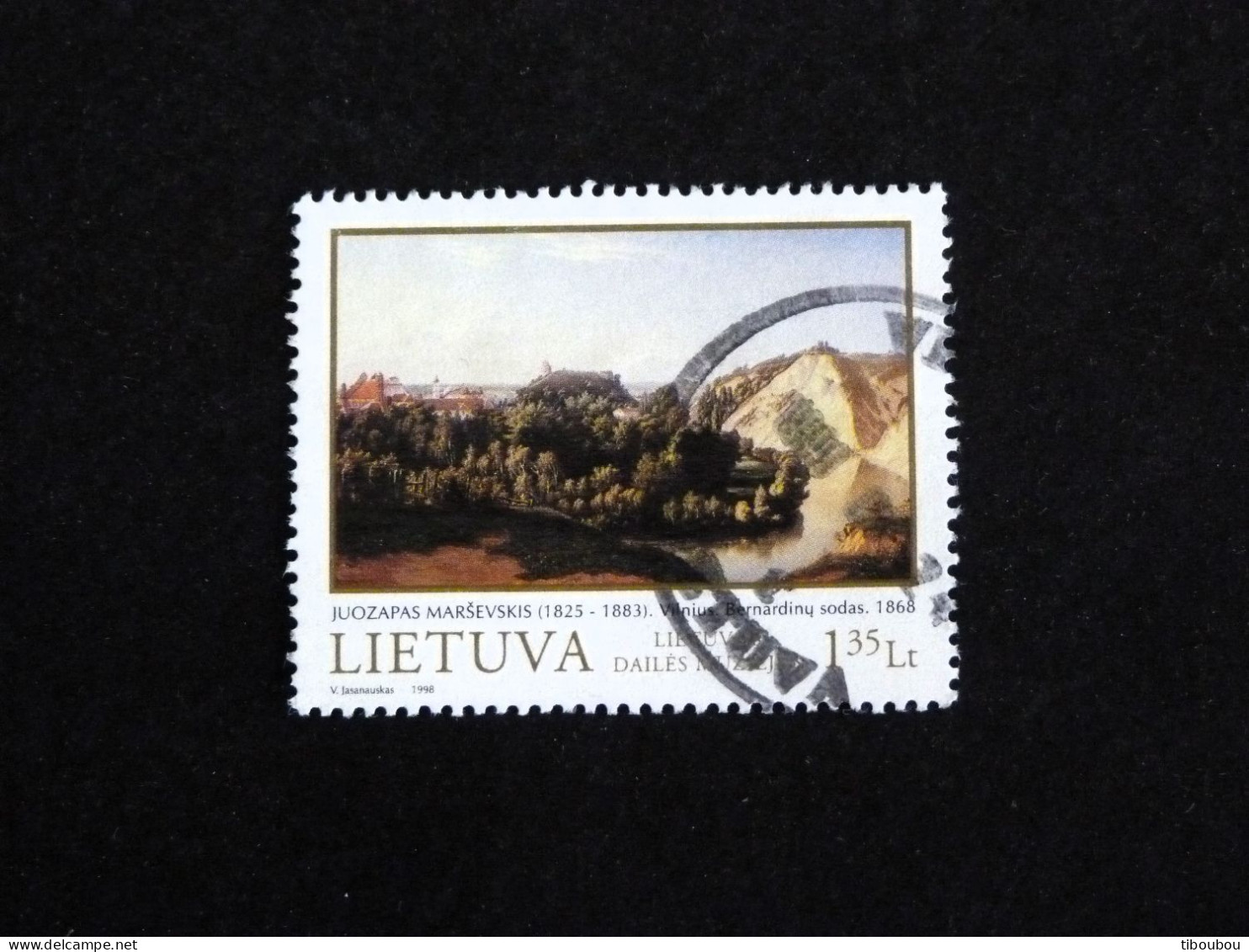 LITUANIE LIETUVA YT 594 OBLITERE - JUOZAPAS MARSEVSKIS PEINTRE - Lituania