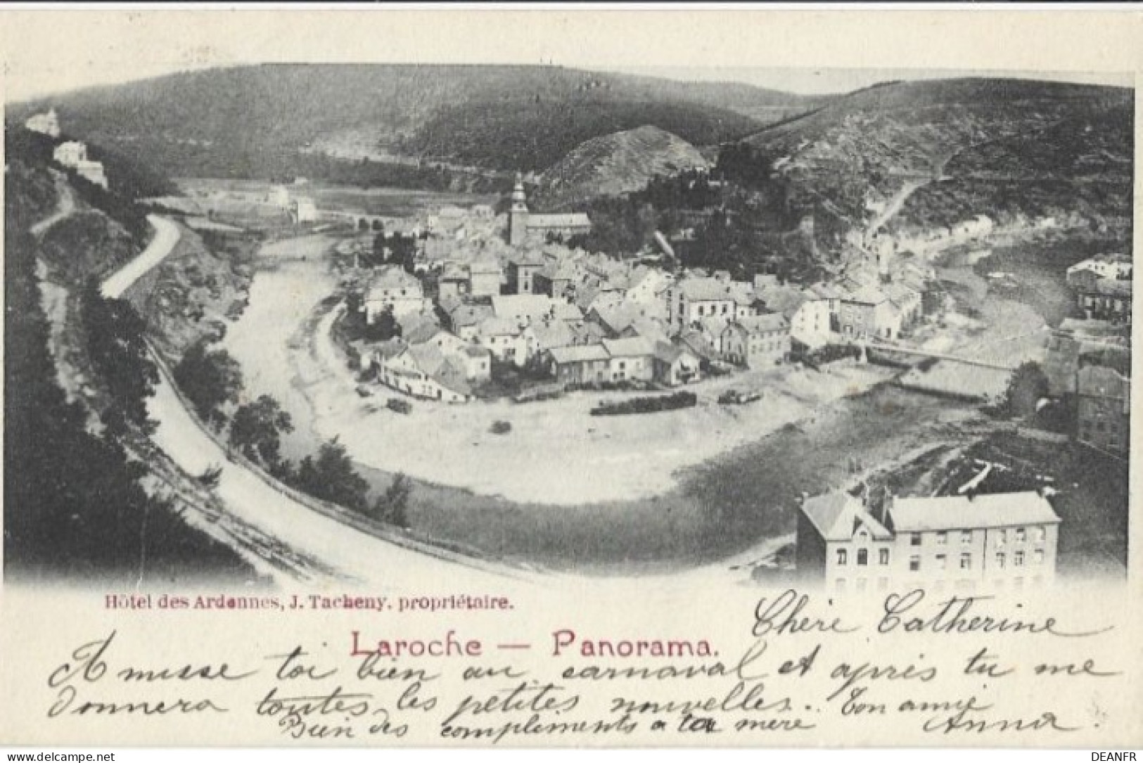 LA ROCHE EN ARDENNE : Panorama. Carte Impeccable. - La-Roche-en-Ardenne