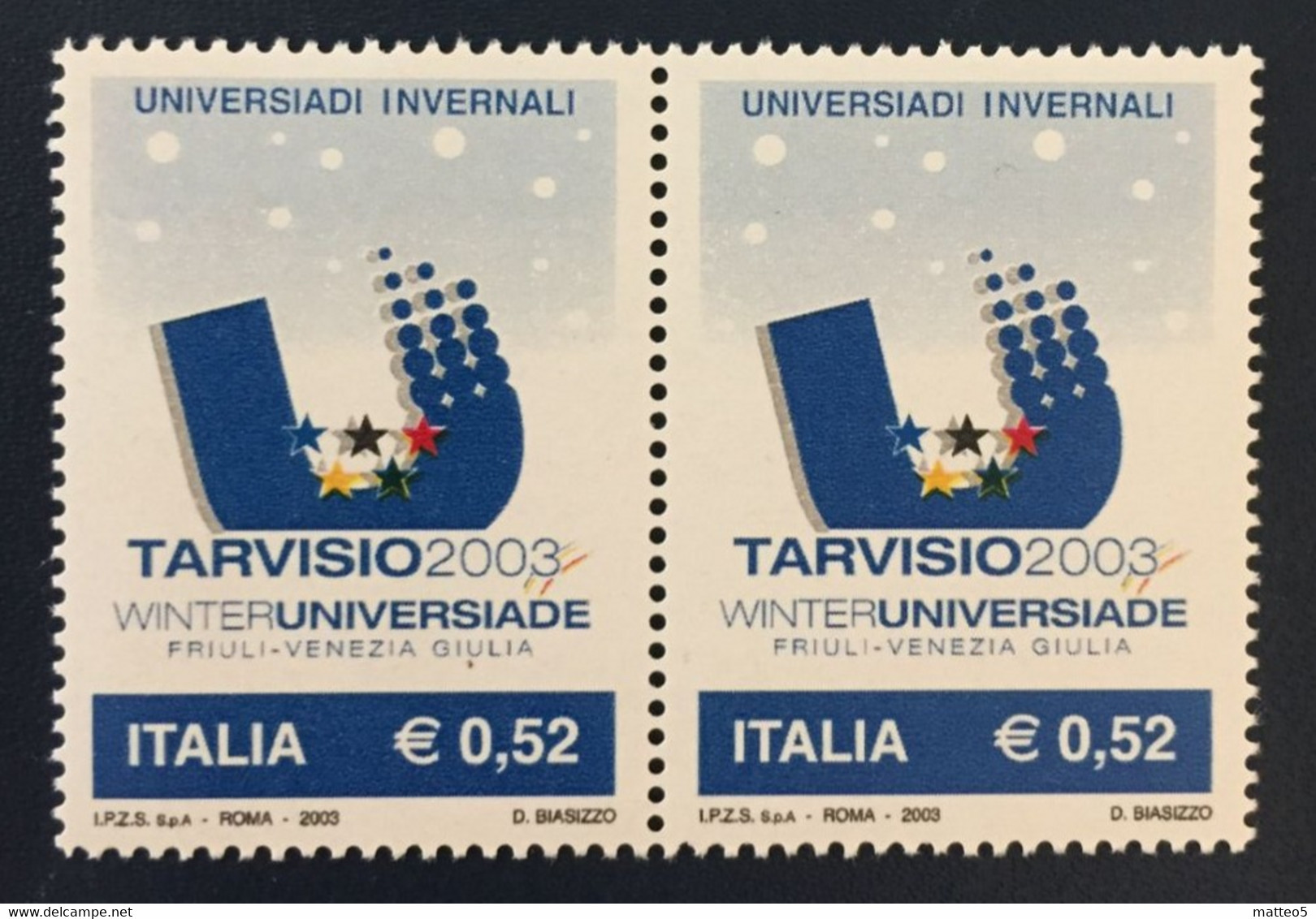 2003 - Italia - Tarvisio 2003 - WINTERUNIVERSIADE - Friuli Venezia Giulia - Euro 0,52 - 2001-10:  Nuevos