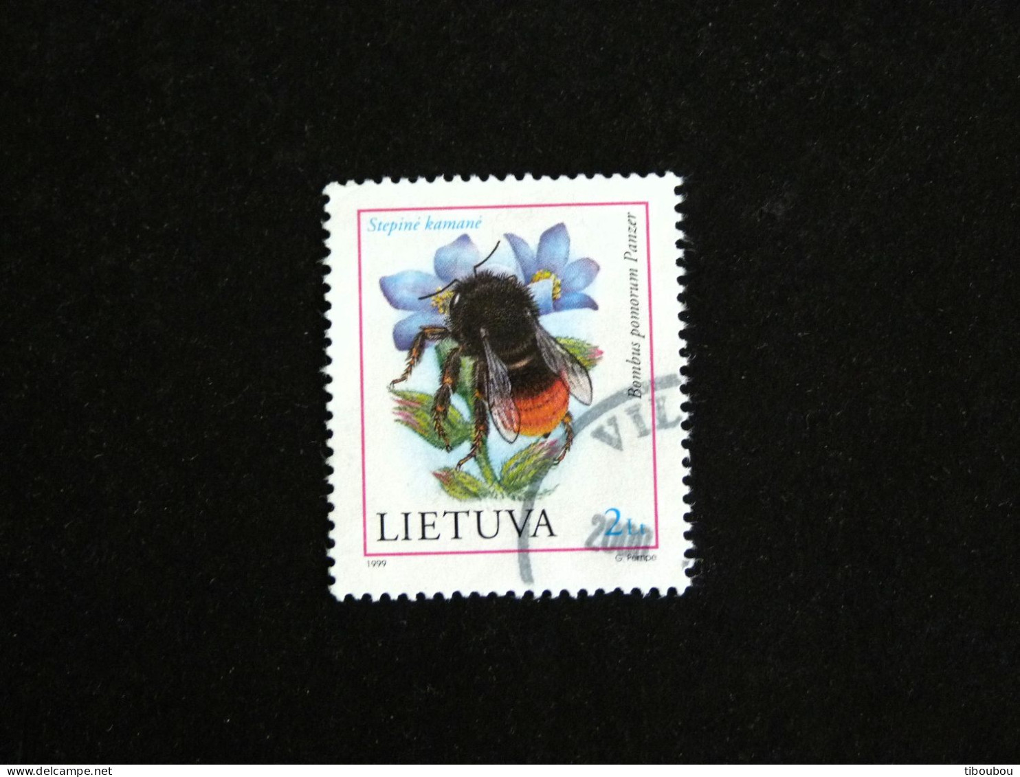 LITUANIE LIETUVA YT 616 OBLITERE - BOURDON FRUITIER INSECTE INSECT - Lituanie