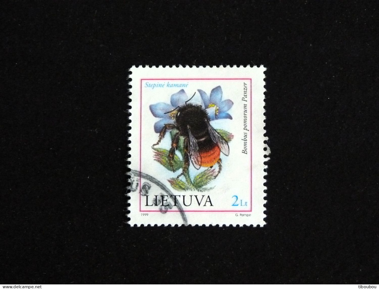 LITUANIE LIETUVA YT 616 OBLITERE - BOURDON FRUITIER INSECTE INSECT - Lituanie