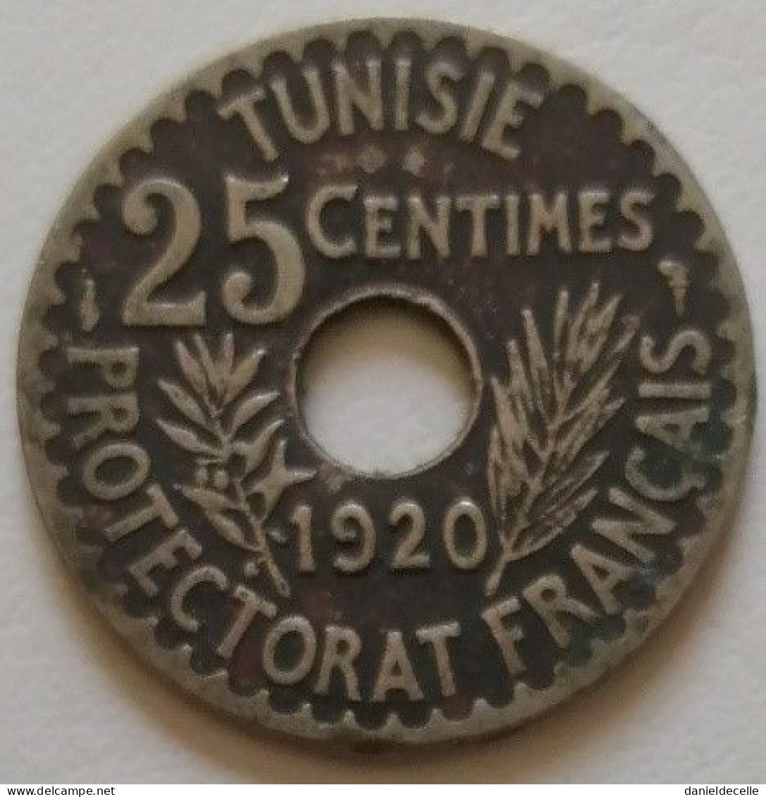 25 Centimes Tunisie 1338 (1920) - Tunisia