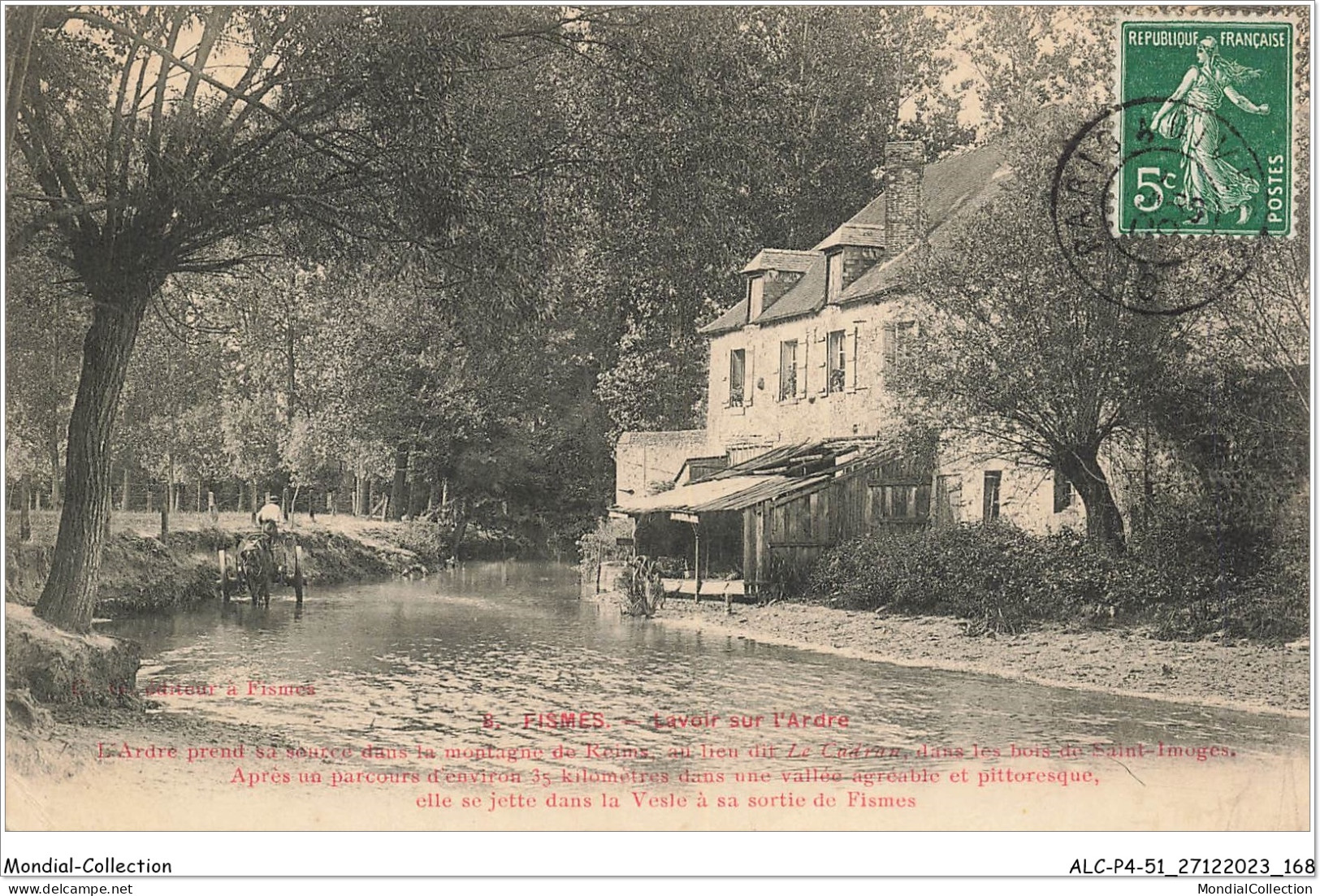 ALCP4-51-0385 - FISMES - Lavoir Sur L'ardre  - Fismes