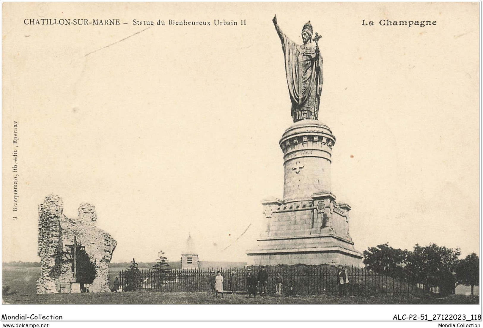 ALCP2-51-0160 - CHATILLON SUR MARNE - Statue Du Bienheureux Urbains II  - Châtillon-sur-Marne