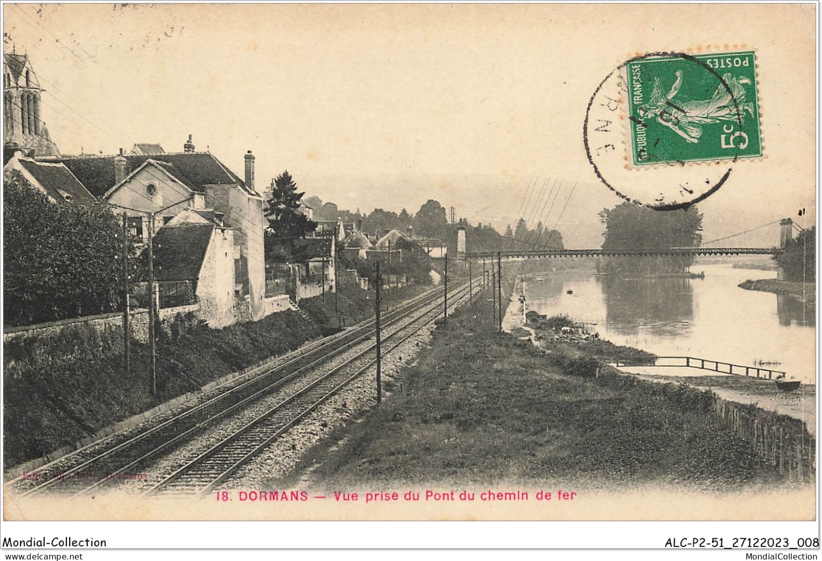 ALCP2-51-0105 - DORMANS - Vue Prise Du Pont De Chemin De Fer  - Dormans