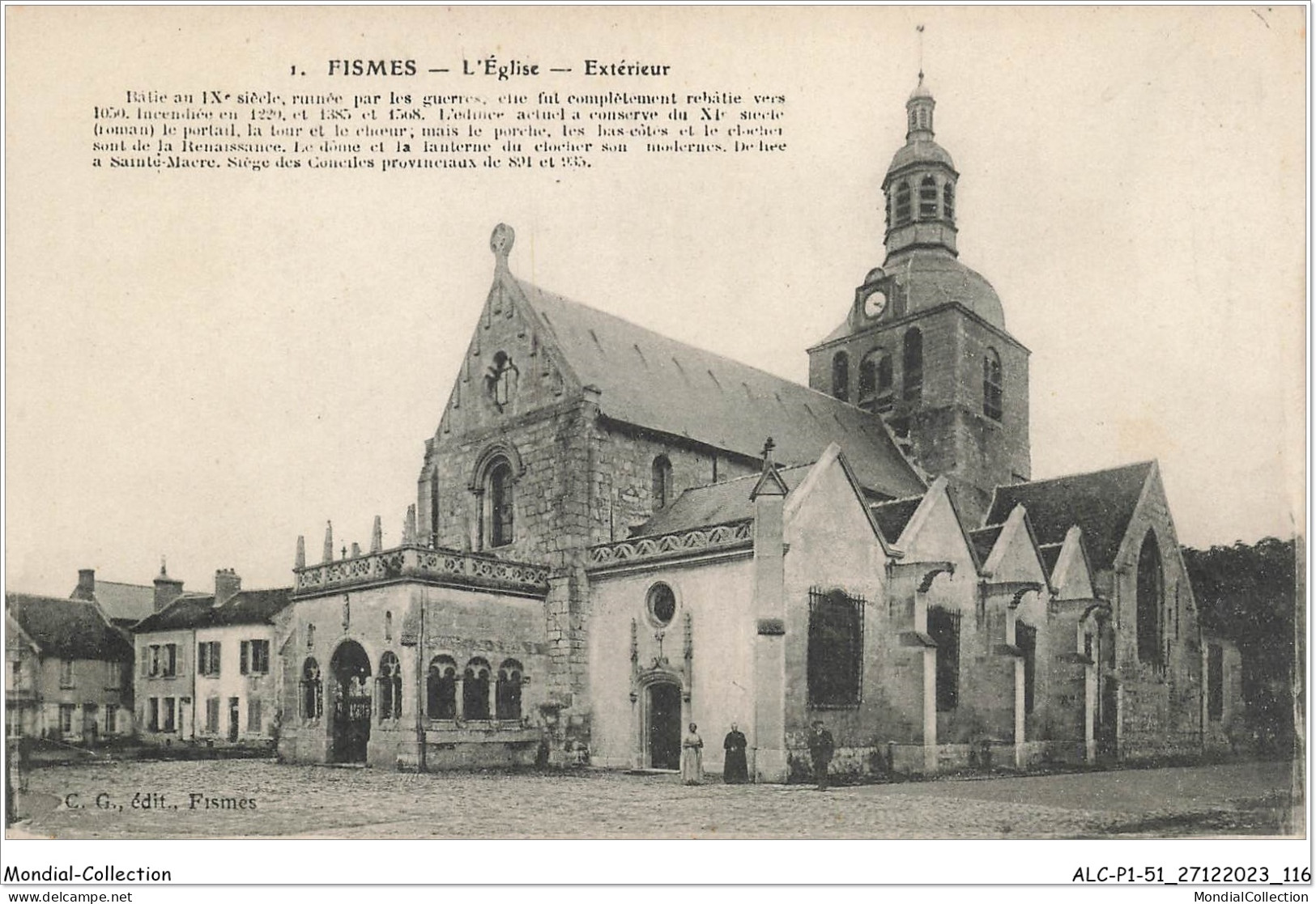 ALCP1-51-0059 - FISMES - L'église - Extérieur  - Fismes