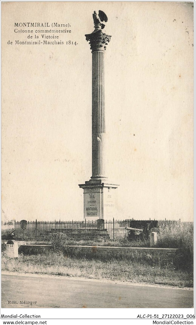 ALCP1-51-0004 - MONTMIRAIL - Marne - Colonne Commémorative De La Victoire De Montmirail-marchais 1814  - Montmirail