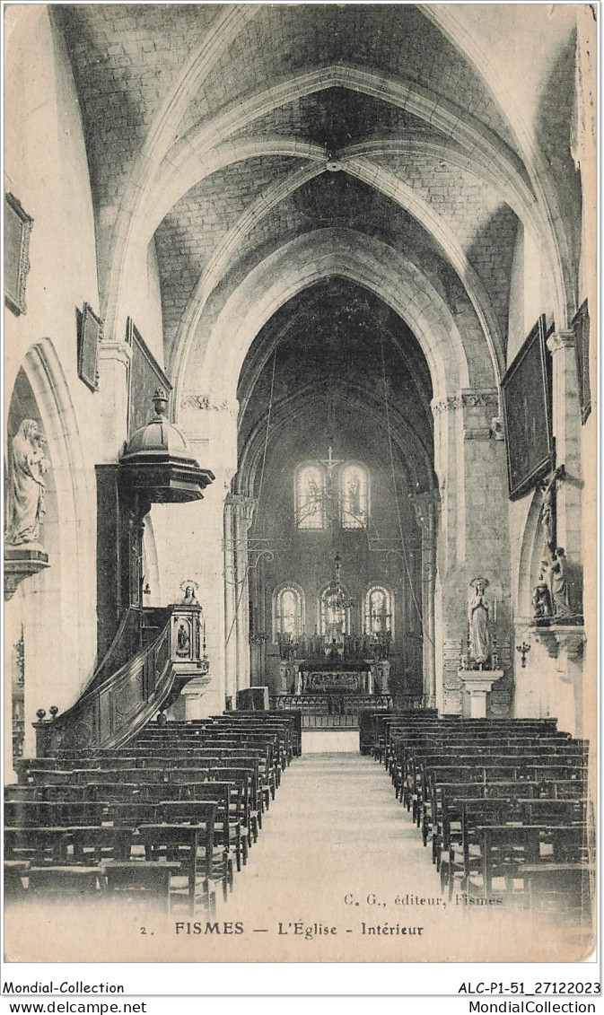 ALCP1-51-0001 - FISMES - L'église - Interieur  - Fismes