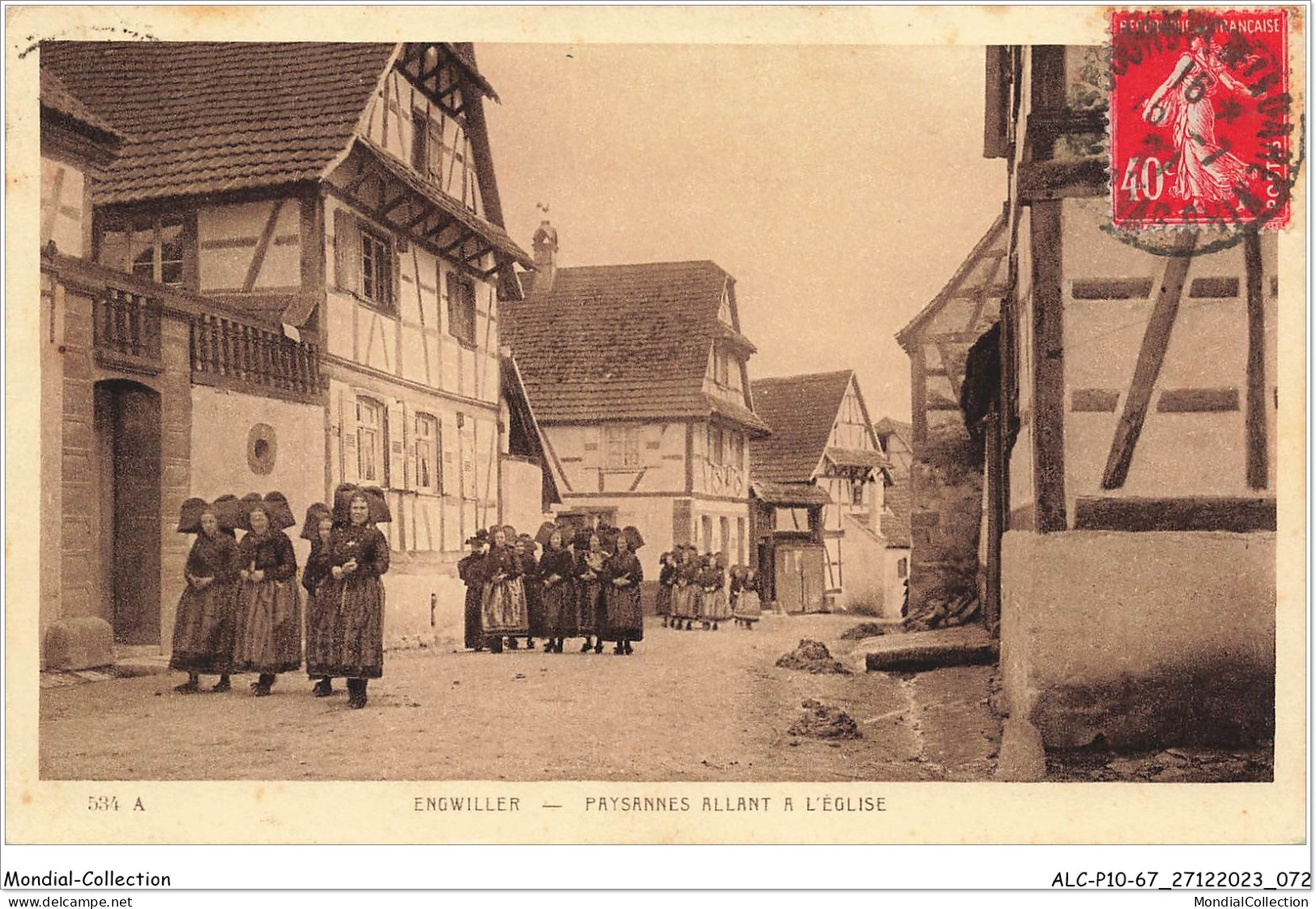 ALCP10-67-0967 - ENGWILLER - Paysannes Allant à L'église - Haguenau