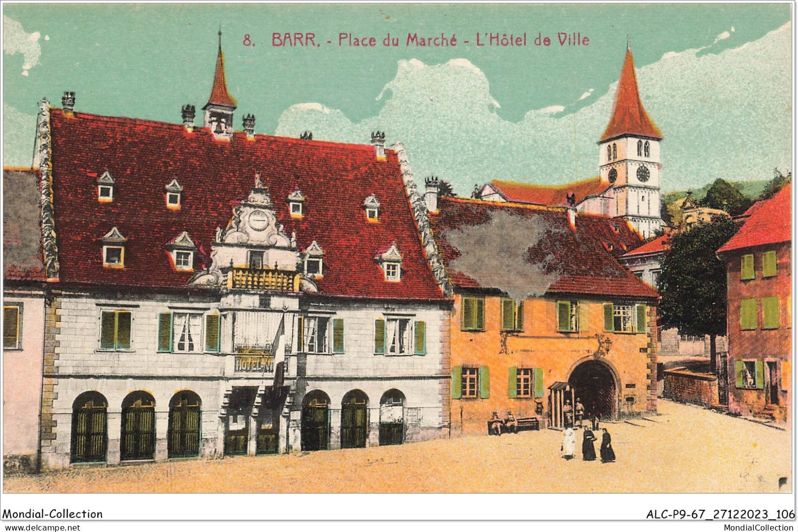 ALCP9-67-0883 - BARR - Place Du Marché - L'hôtel De Ville  - Barr