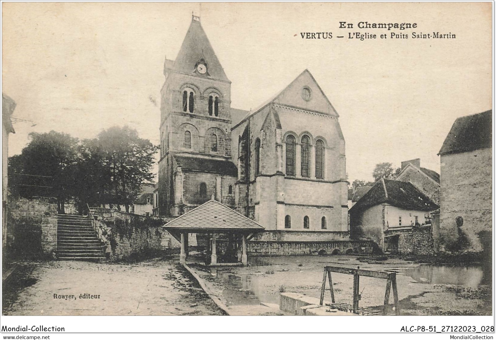 ALCP8-51-0730 - En Champagne - VERTUS - L'église Et Puits Saint-martin  - Vertus