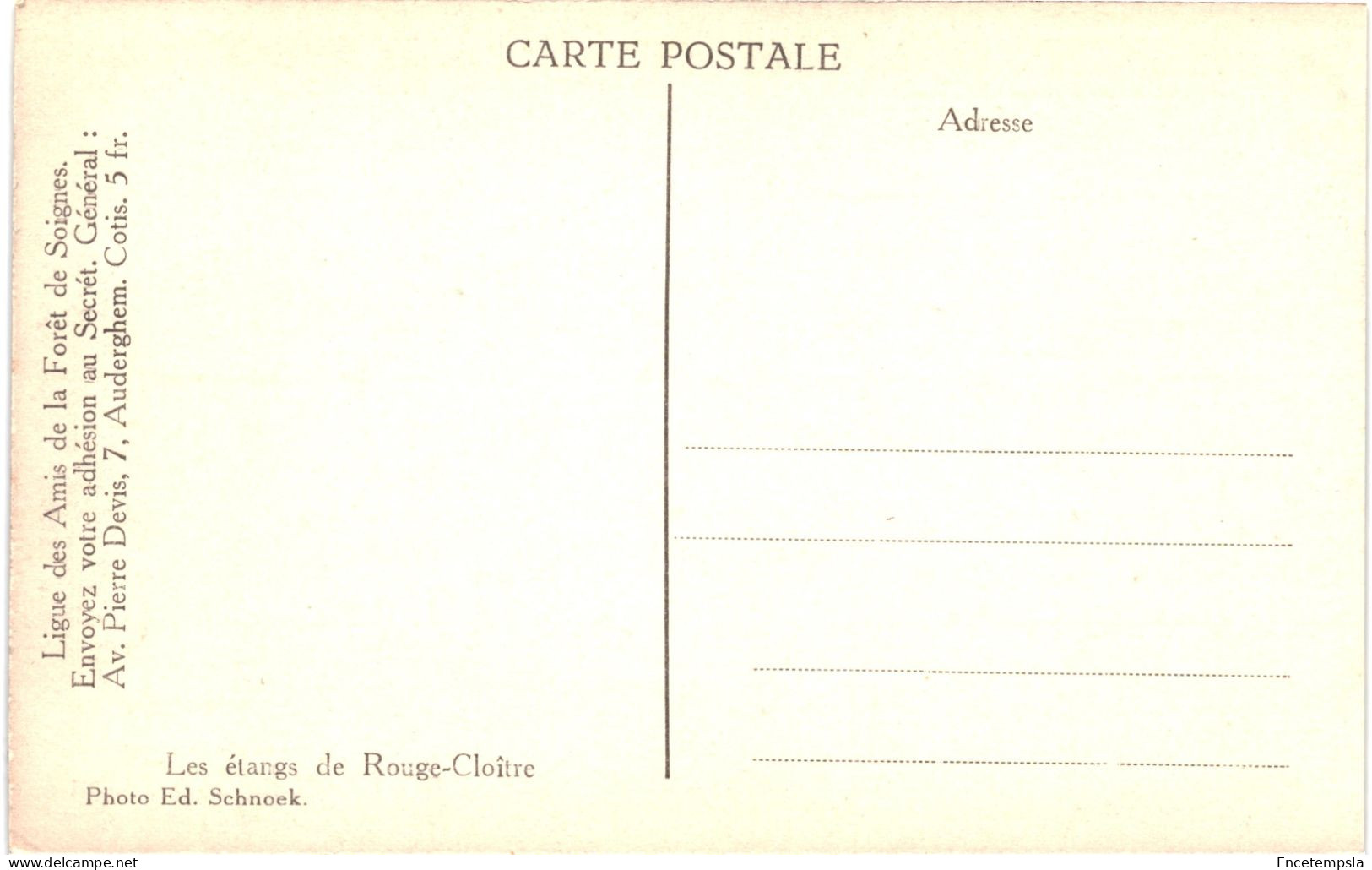 CPA Carte Postale Belgique  Bruxelles Etangs Du Rouge Cloître   VM79642 - Bossen, Parken, Tuinen