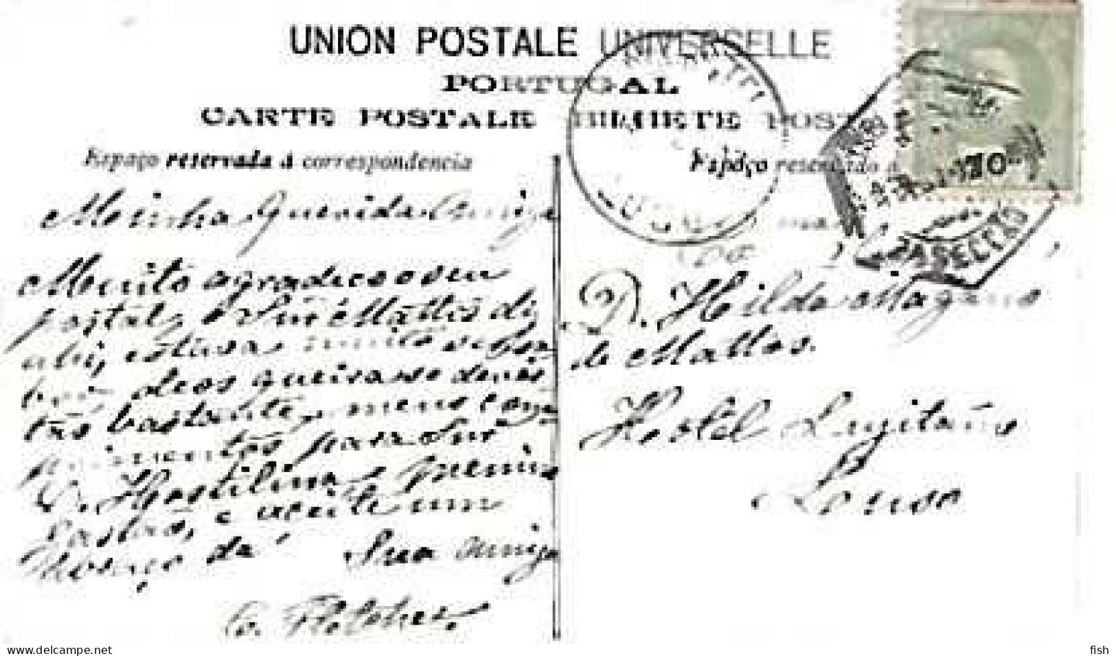 Portugal & Marcofilia, Cascaes, Passeio Maria Pia, Mont'Estoril, Riviera De Portugal, Lisboa A Luso 1907 (66669) - Cartas & Documentos