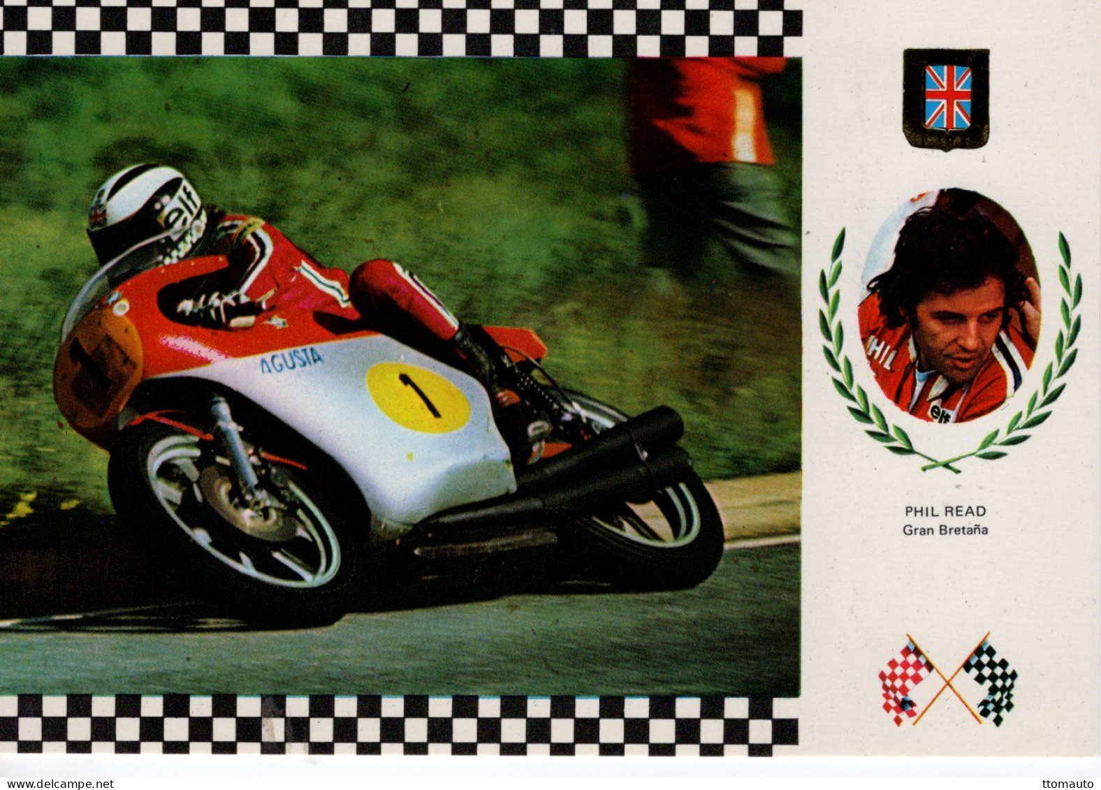 Phil Read (Gran Bretana) - Moto M.V. Agusta 500 GP - Serie Gran Prix - CPM - Motociclismo