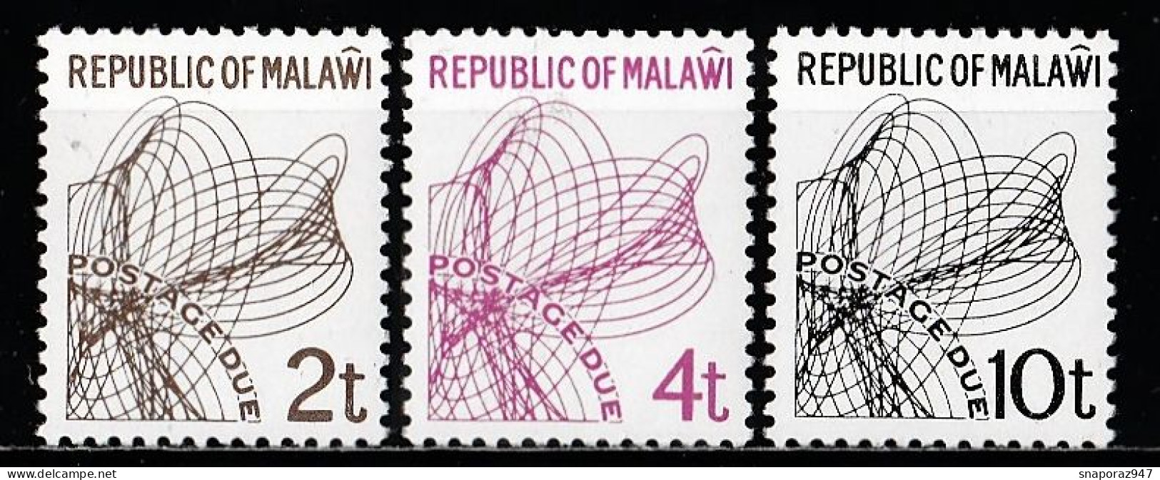 1982 Malawi Timbre Taxe Set MNH** Ta5 - Malawi (1964-...)