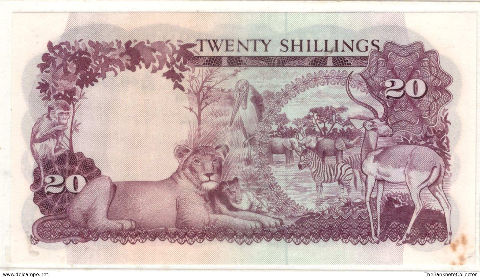 Uganda 20 Shillings ND 1966 P-3 UNC Foxing - Oeganda