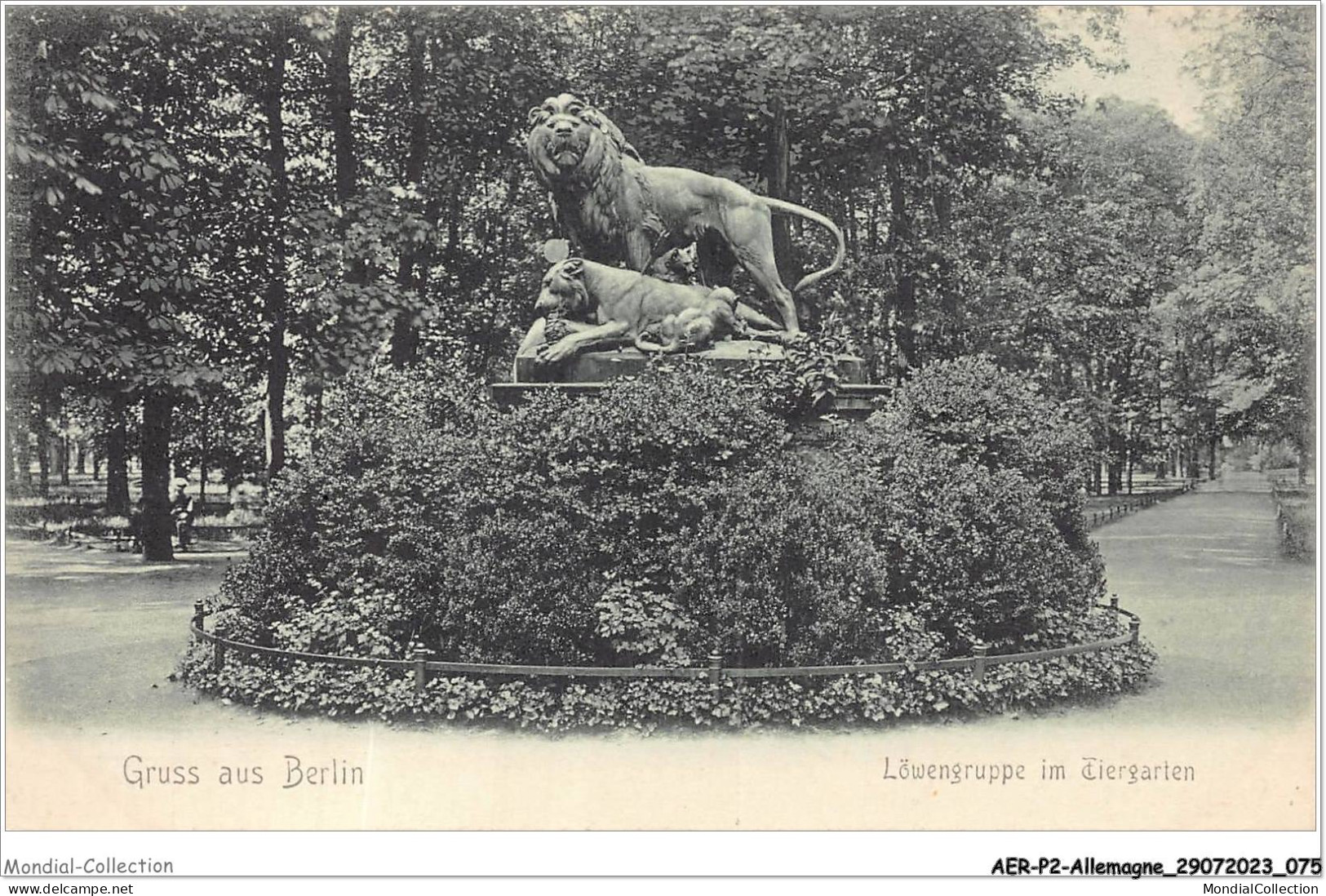 AERP2-ALLEMAGNE-0123 - GRUSS AUS BERLIN - Löwengruppe Im Tiergarten - Dierentuin