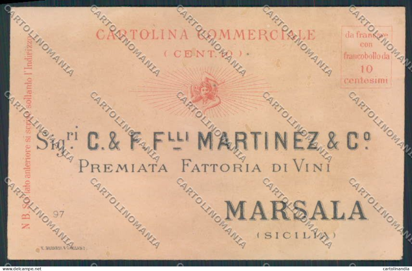 Trapani Marsala Commerciale PIEGHINE Cartolina MV6840 - Trapani