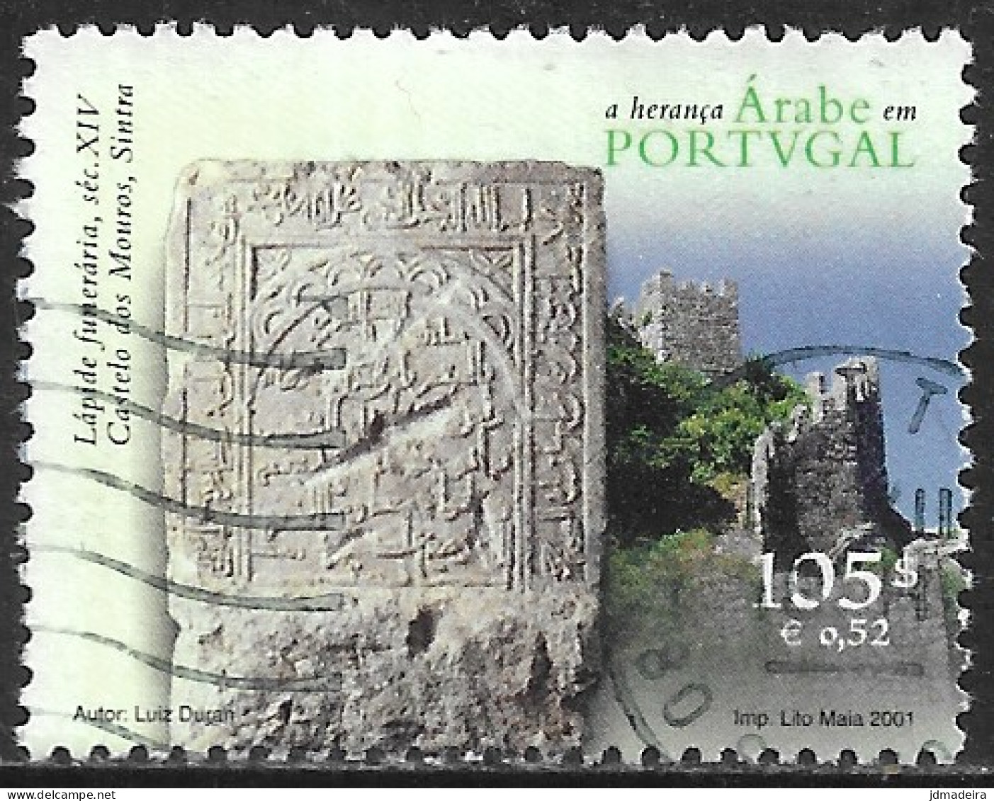 Portugal – 2001 Arabic Heritage 105$ Used Stamp - Oblitérés