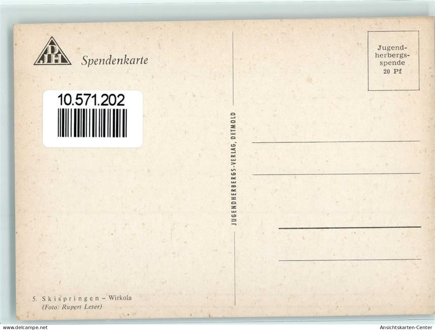 10571202 - Skispringen  - Wirkola  Spendenkarte Jugendherberge Nr. 5 AK - Sportsmen