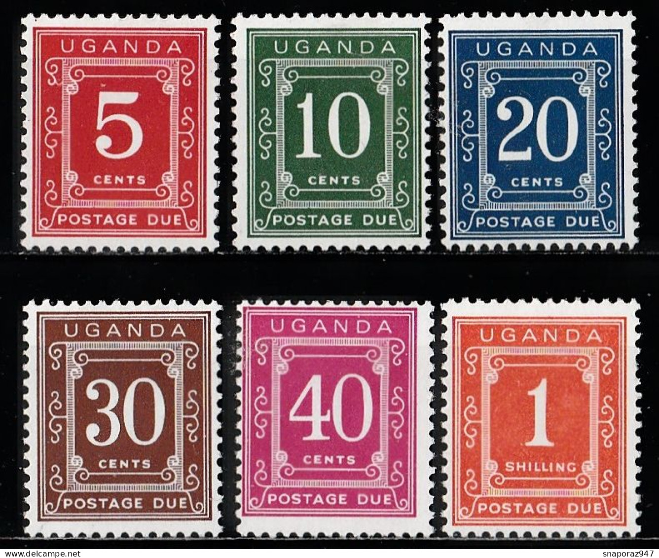 1973 Uganda Timbre Taxe Set MNH** Ta5 - Uganda (1962-...)