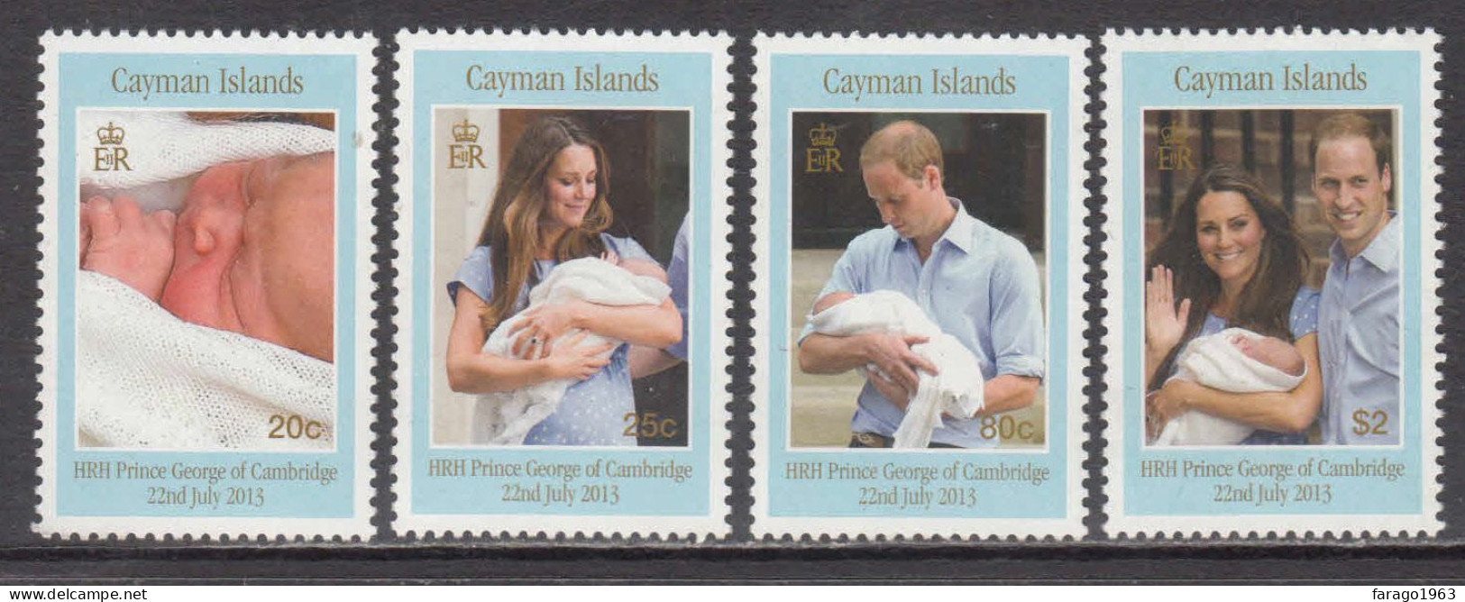 2013 Cayman Islands Royal Baby  Complete Set Of 4 MNH - Caimán (Islas)