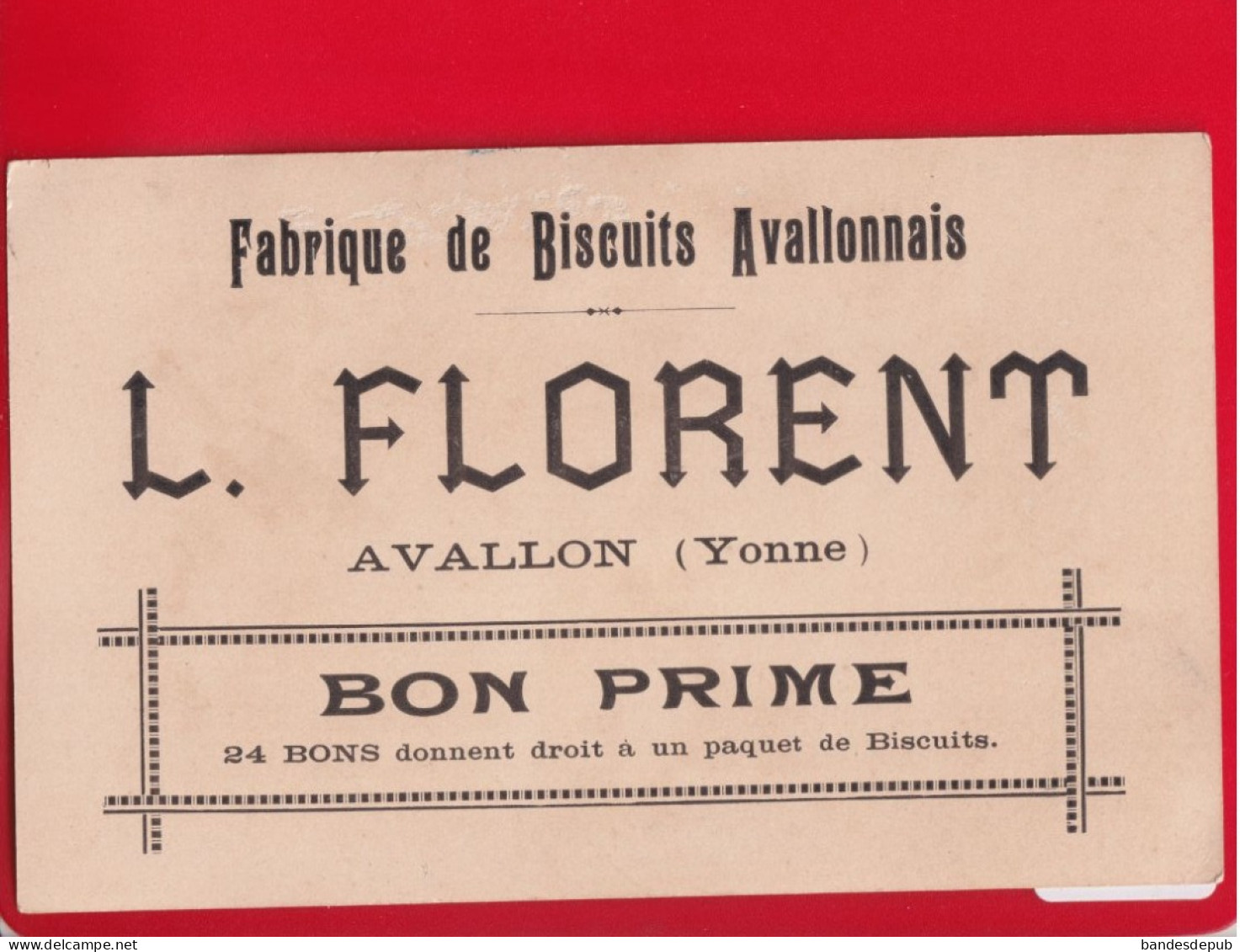 Avallon Fabrique Biscuits Avallonnais FLORENT  Chromo BON PRIME Sirven Oiseau Campagne été - Altri & Non Classificati