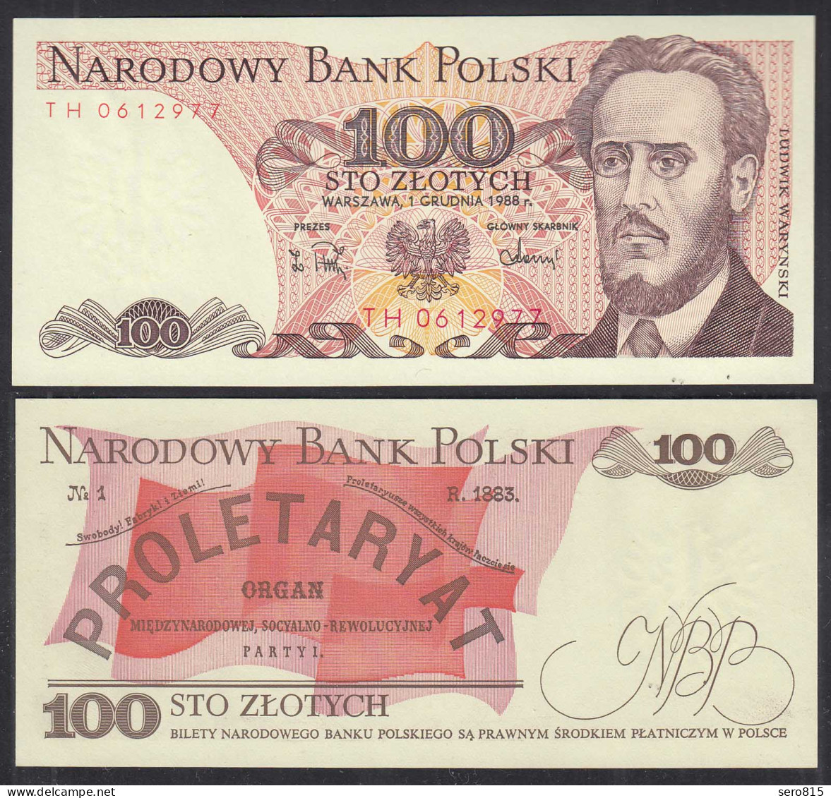 Polen - Poland - 100 Zlotych Banknote 1988 UNC Pick 143e  (31061 - Pologne