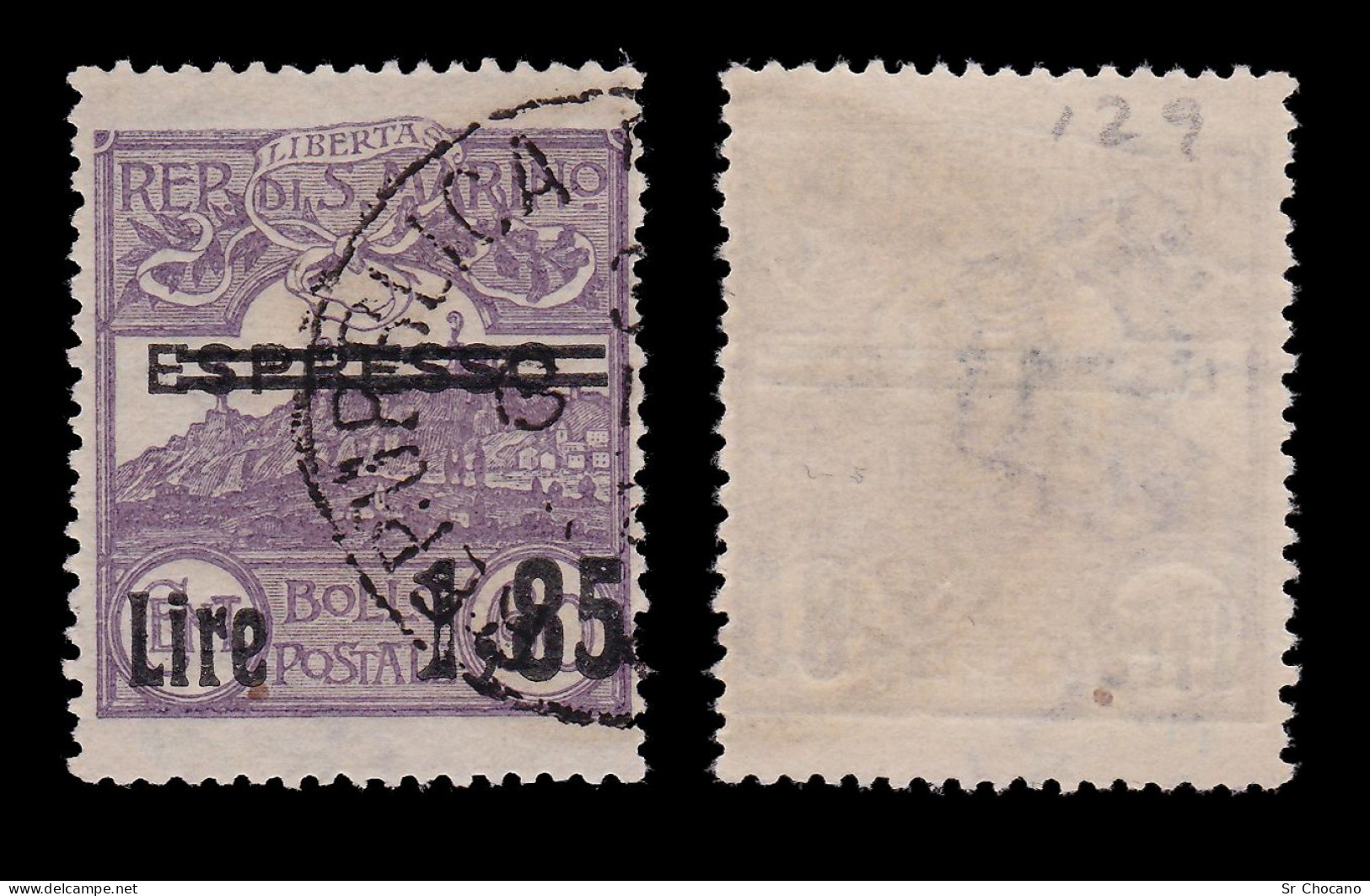 SAN MARINO STAMPS.1926.1.85 L On 60c.SCOTT 103.USED - Nuovi