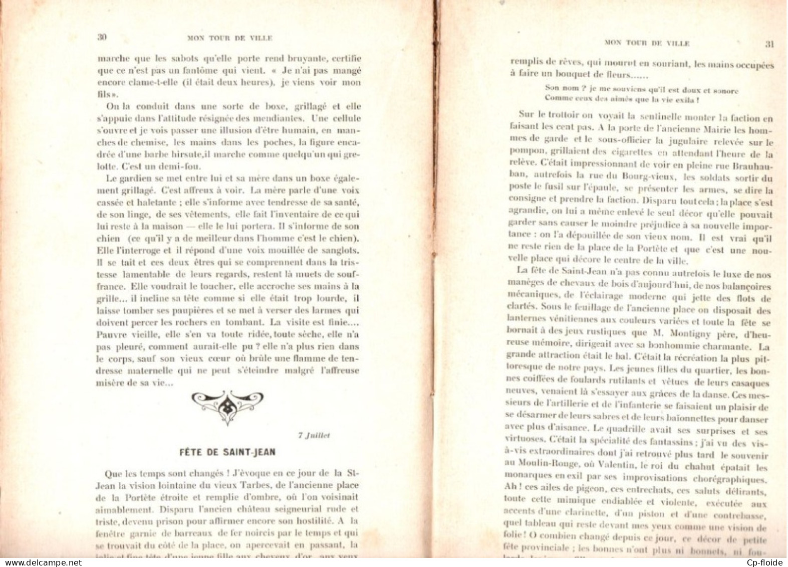 LIVRE . HAUTES-PYRÉNÉES . TARBES . " MON TOUR DE VILLE " . CHRONIQUE TARBAISE . ÉDOUARD DENCAUSSE - Réf. N°288L - - Midi-Pyrénées