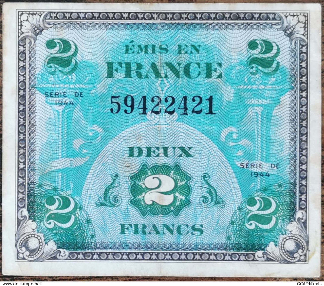 Billet 2 Francs 1944 FRANCE Préparer Par Les USA Pour La Libération 59422421 - 1944 Drapeau/Francia