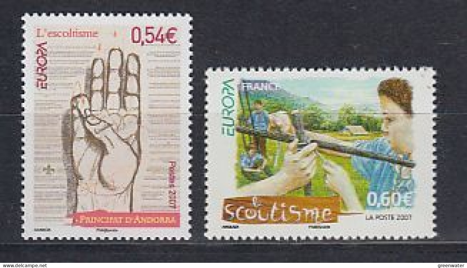 Europa Cept 2007 Andorra Fr  & France 2v ** Mnh (59503) - 2007