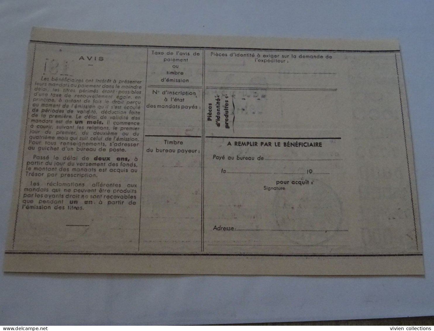 France Cours D'instruction Mandat Chargé Annulé / Spécimen 1954 Pour La Guadeloupe (Sainte Marie) Cours Pratique Orléans - Lehrkurse